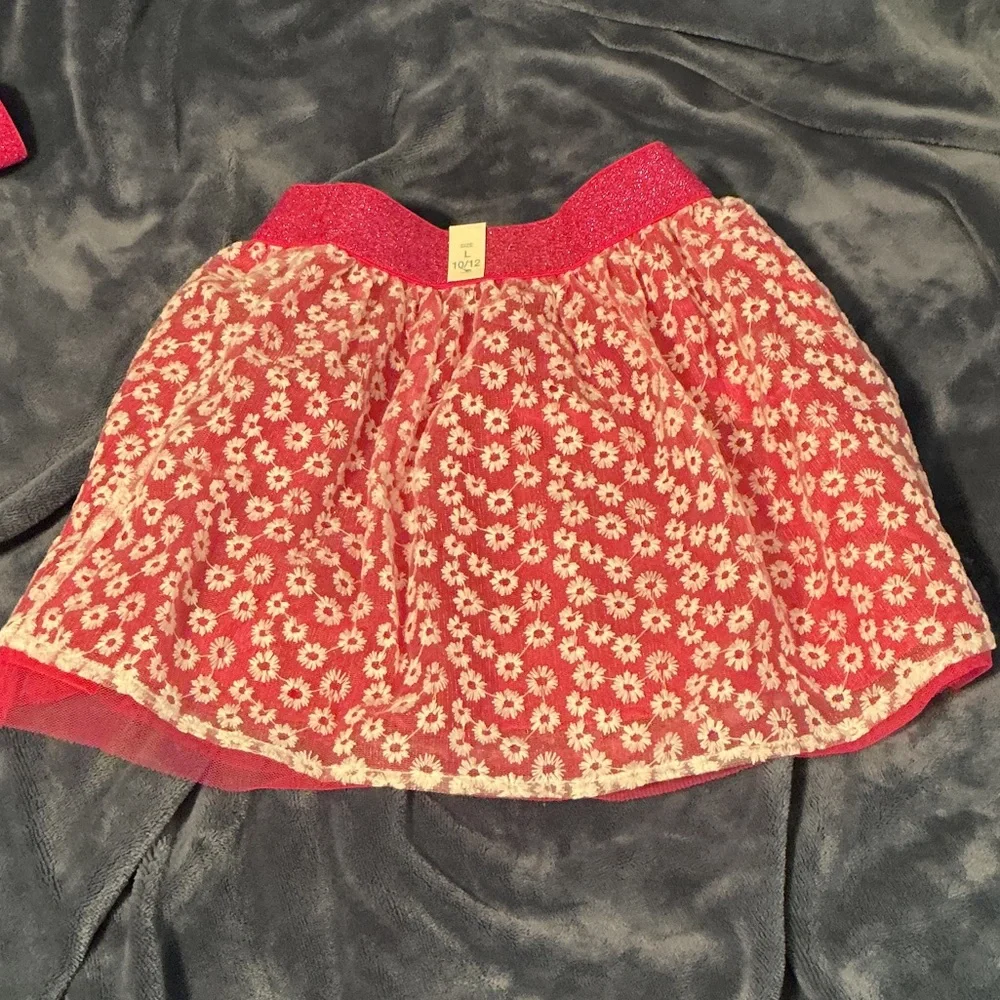 The Children's Place Red Floral Skirt